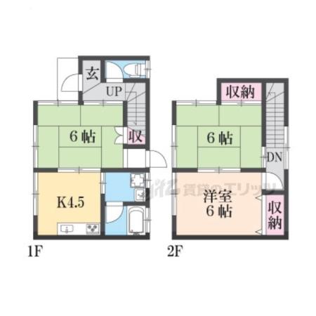 舞鶴線 西舞鶴駅 徒歩6分 2階建 築28年