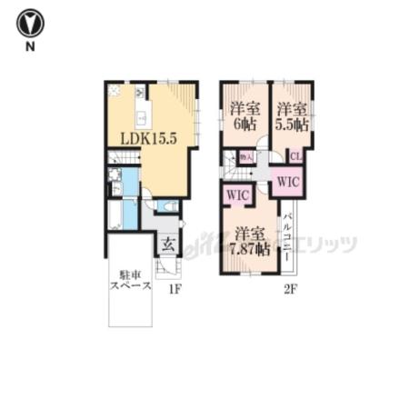 京福嵐山本線 有栖川駅 徒歩13分 2階建 築1年