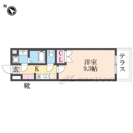 エウカリス(1K/1階)の間取り写真