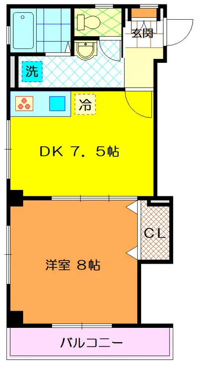 川口タウンハイツB棟 1階階 間取り