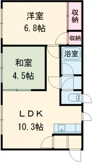 ラスティブ杉並(2LDK/3階)の間取り写真
