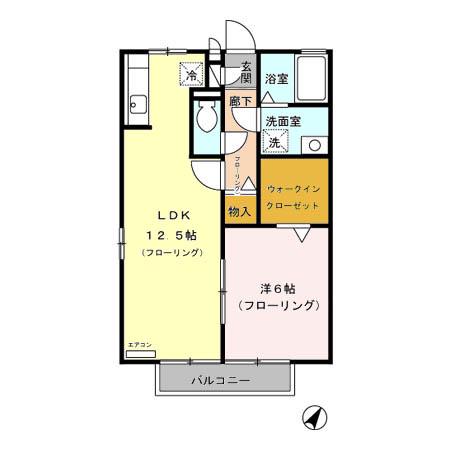 マーメゾン日吉(1LDK/1階)の間取り写真