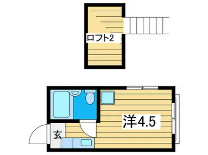 ヴェルジェ滝頭(ワンルーム/2階)の間取り写真