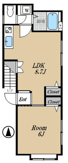 PAX15(1LDK/1階)の間取り写真