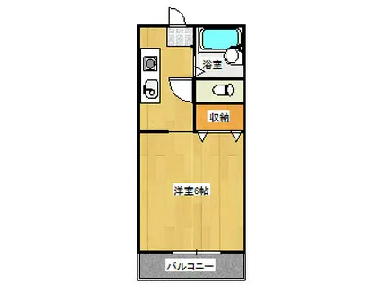 翠ハイツ(1K/2階)の間取り写真