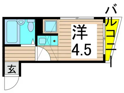 シャンテ堀切菖蒲園III(ワンルーム/3階)の間取り写真