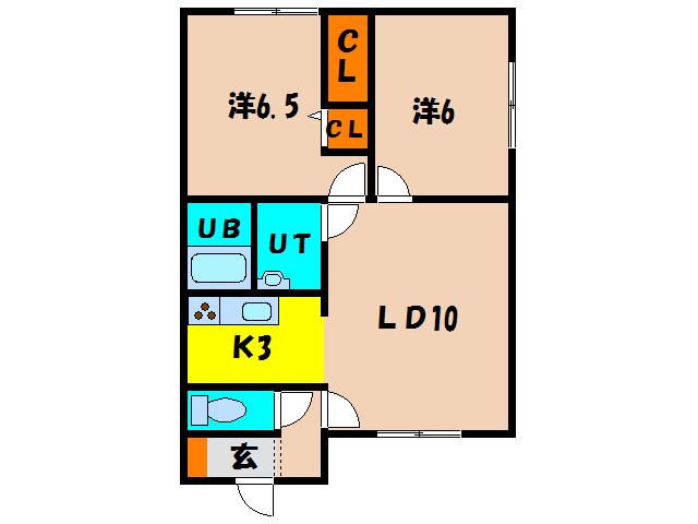 メゾン・ソラ(2LDK/2階)の間取り写真