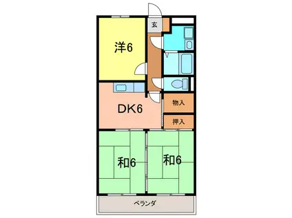 藤井ビル(3DK/4階)の間取り写真