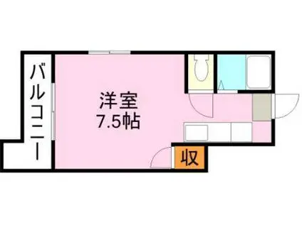 アビターレ新屋敷(ワンルーム/3階)の間取り写真