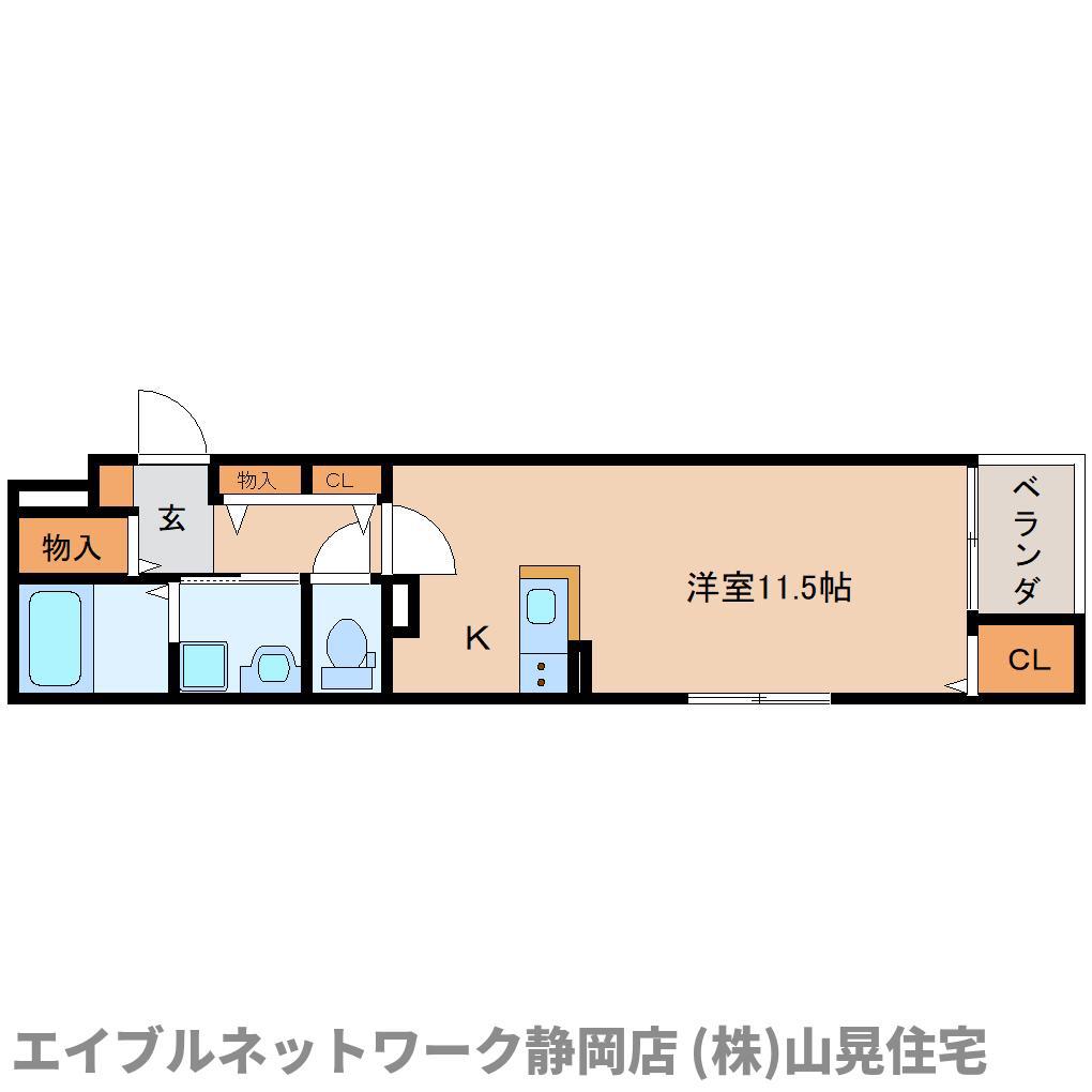レジデンス・ヤギII(ワンルーム/2階)の間取り写真