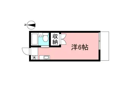 アーネスト百合丘(ワンルーム/1階)の間取り写真