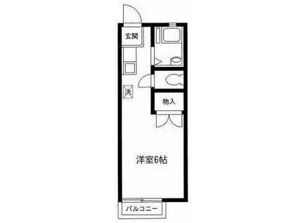 ファミール新宿(ワンルーム/1階)の間取り写真