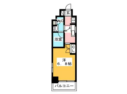 HF川口駅前レジデンス(1K/9階)の間取り写真