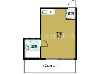 デイズハイツ三先(ワンルーム/6階)の間取り写真