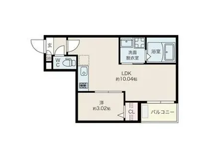 JACK INAEIIII(1LDK/2階)の間取り写真