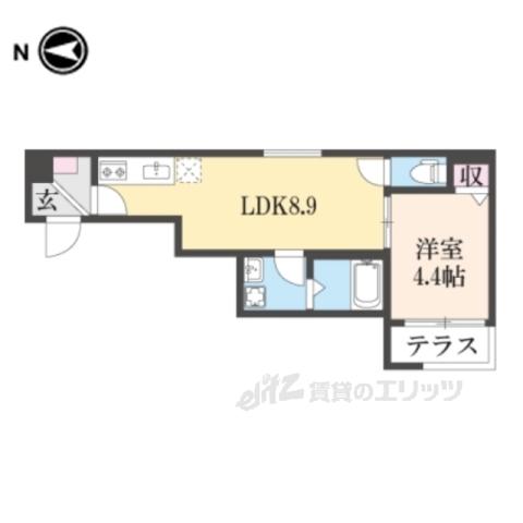 グラン シーズン2(1LDK/1階)の間取り写真