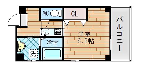 ヴィラナリー西九条Ⅱ(1K/5階)の間取り写真
