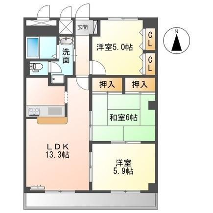 エル21(3LDK/6階)の間取り写真