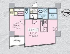 RESIDENCE新川橋(1LDK/3階)の間取り写真