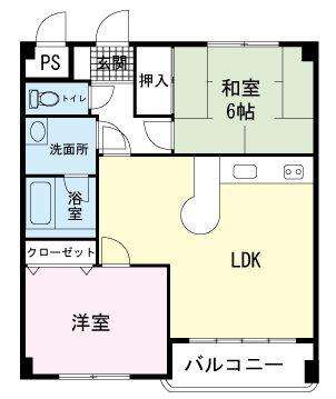 ドリームパレス(2LDK/3階)の間取り写真