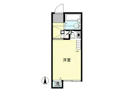 ヒルサイドテラス・マキ(ワンルーム/1階)の間取り写真