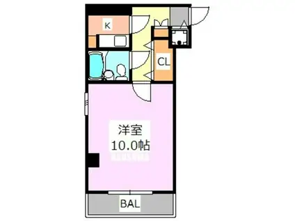 ラミアール佐々木(1K/3階)の間取り写真