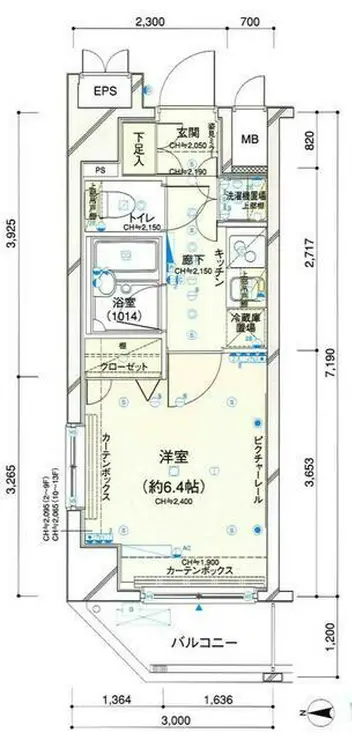 コンシェリア門前仲町 5階階 間取り