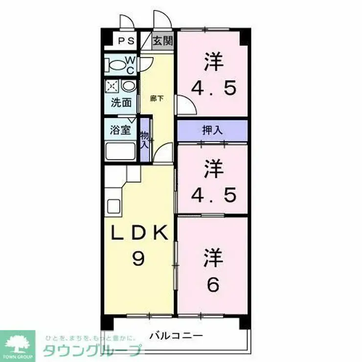 ファミーユ旭 1階階 間取り