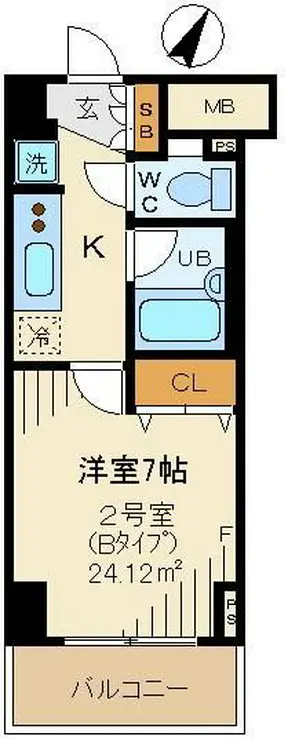 スカイコート新小岩 7階階 間取り