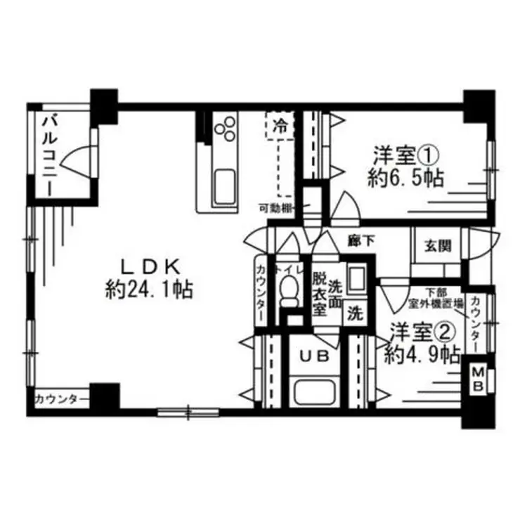 レジディア六本木檜町公園 4階階 間取り