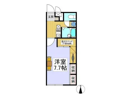 レオパレスノヴェル(1K/2階)の間取り写真