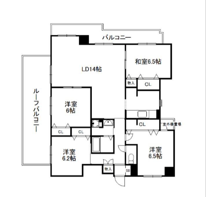 リージョン御池(4LDK/5階)の間取り写真