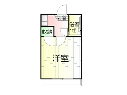 フローラルタウンII(1K/1階)の間取り写真