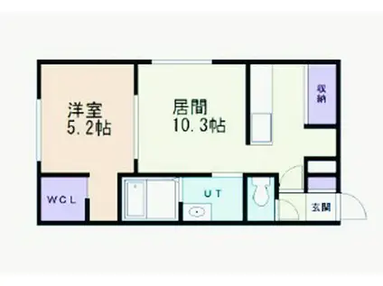 NORFINO LUNETTA(1LDK/2階)の間取り写真