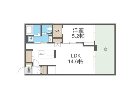 RFINON17(1LDK/1階)の間取り写真