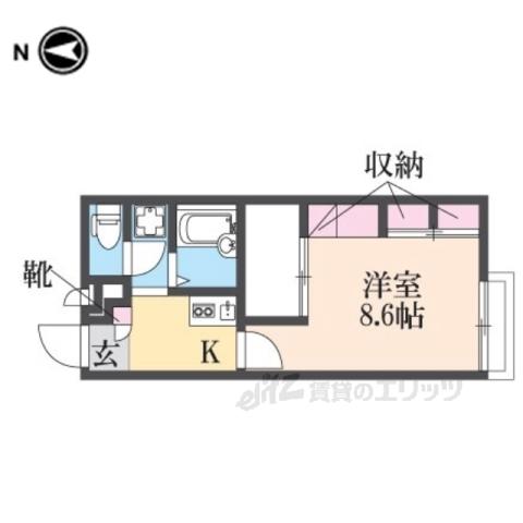 レオパレス辻九第三(1K/2階)の間取り写真