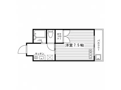 ぶんぶんハウス1(1K/2階)の間取り写真