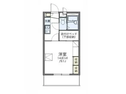 レオパレス浜野一丁目(1K/2階)の間取り写真