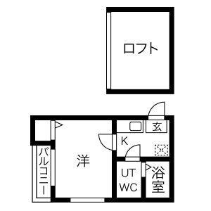 メゾン・オードリー(1K/2階)の間取り写真