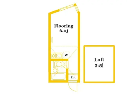 ユナイト浅田パットンの杜(ワンルーム/1階)の間取り写真