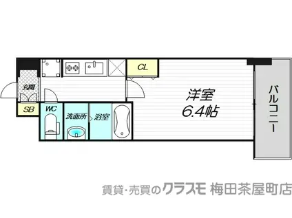 ジオエント福島野田(1K/9階)の間取り写真