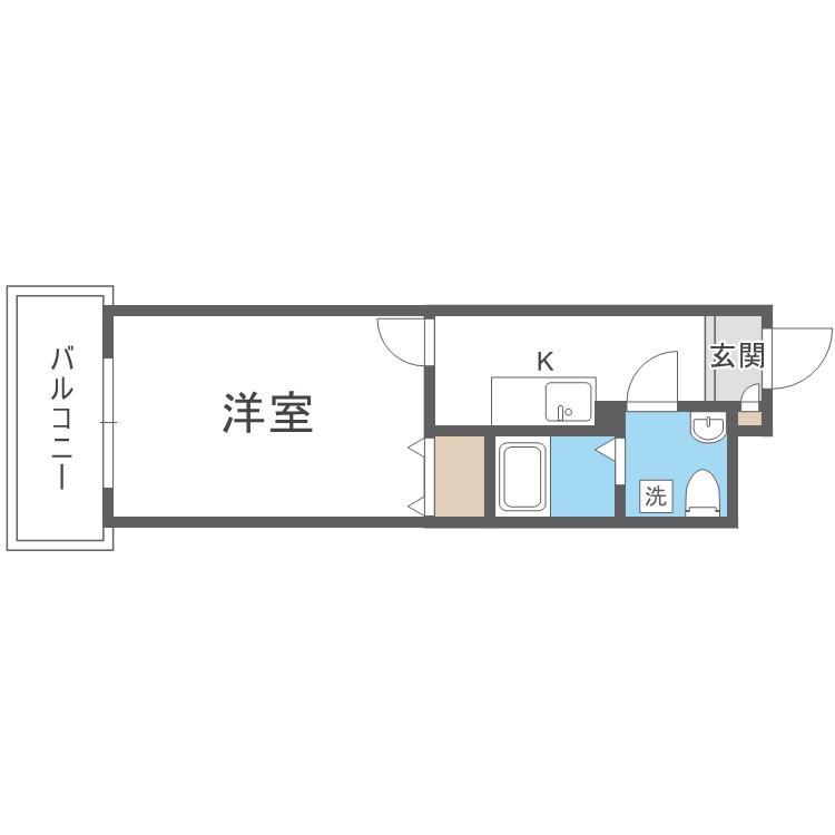 MERRY住之江公園(1K/7階)の間取り写真