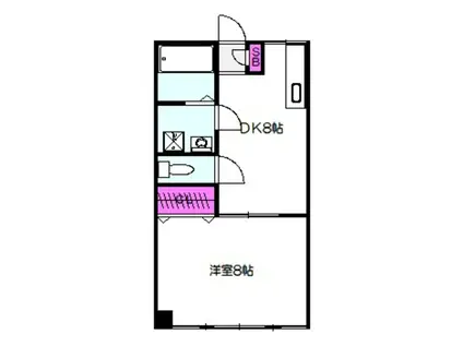 栄コーポ(1DK/3階)の間取り写真