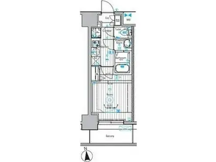 メイクスアート上前津VI(1K/9階)の間取り写真