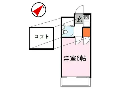 コンフォーレ妙蓮寺(1K/1階)の間取り写真