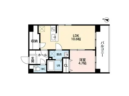 スペリアージュ タワー(1LDK/10階)の間取り写真