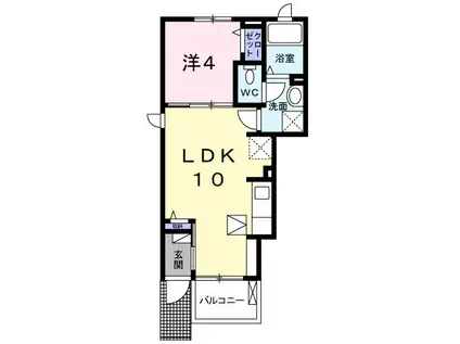 プロムナード(1LDK/1階)の間取り写真