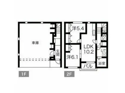 TIERCEL A棟(1LDK/1階)の間取り写真