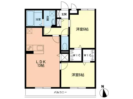 ポワールベルム(2LDK/3階)の間取り写真