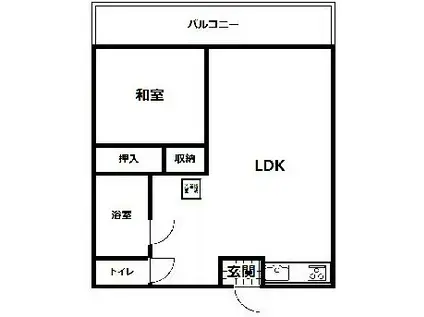 ラビットハウスエイトワン(1LDK/1階)の間取り写真
